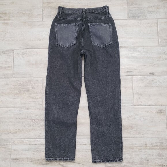 Pacsun High Rise Straight Jeans Women's Patchwork Color Panel Buttonfly Mom 26 - Picture 2 of 9